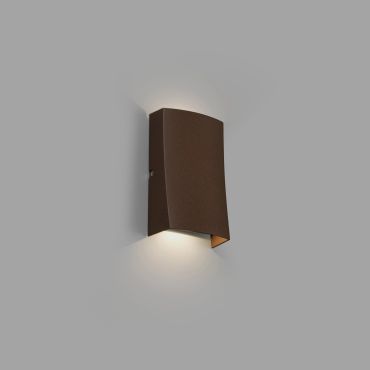 Faro Nairobi - applique murale - 8,5 x 5 x 15 cm - 6W LED inclus - IP54 - brun rouille