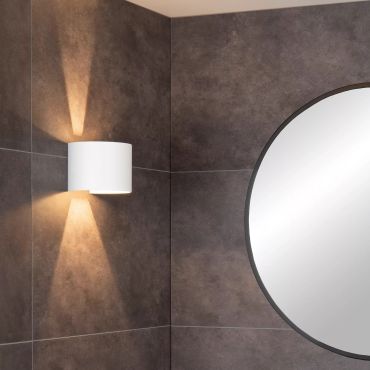 Lucide Axi Round - applique murale avec 2 faisceaux réglables - 13,5 x 11,5 x 10 cm - 6W LED inclus - blanc