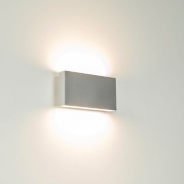 Artdelight Box - applique murale - 17 x 9 x 4 cm - 2 x 6,5W LED dimmable inclus - IP54 - aluminium