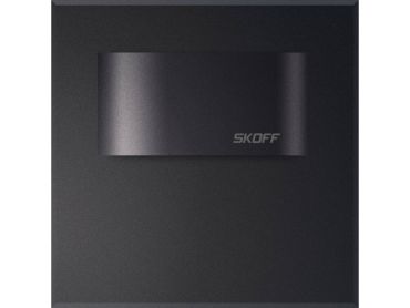 Skoff Tango Mini Short LED - applique encastrée - 60 x 60 mm - 0,4W LED inclus - 10Vdc - noir - 6500K