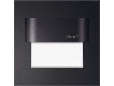 Skoff Tango LED - applique encastrée - 73 x 73 mm - 0,8W LED inclus - 10Vdc - noir - 4000K