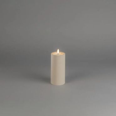 Konstsmide - Bougie à LED sur batterie avec flamme vacillante - Ø 7 x 15 cm - IP44 - beige