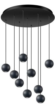 ETH Grace - suspension - Ø 4,8 x 400 cm - 36W LED dimmable inclus - noir