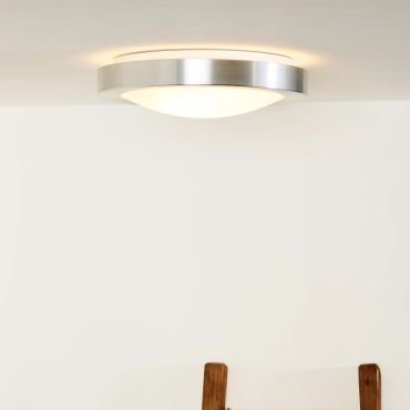 Lucide Fresh - plafonnier - Ø 35 x 9,5 cm - IP44 - aluminium brossé