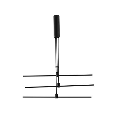 Nova Luce Fedon - structure linéaire magnétique - 80 x 110 cm - 100W LED inclus - noir sable