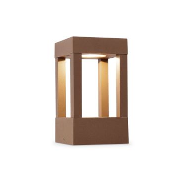 Faro Agra - lampe de jardin - 10,8 x 10,8 x 20 cm - 9W LED inclus - IP55 - brun rouille