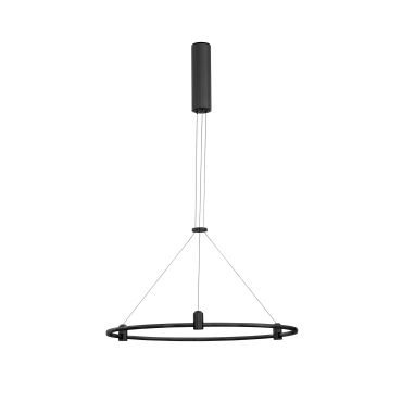 Nova Luce Dion - structure circulaire magnétique - Ø 60 x 120 cm - 60W LED inclus - noir sable