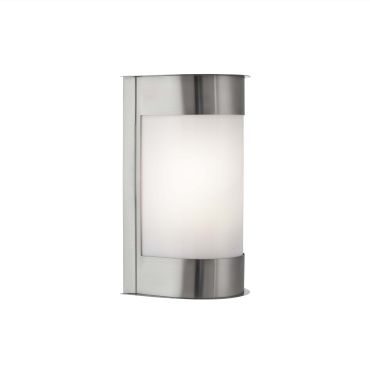 Searchlight Dores - Applique d'extérieur - 12 x 24 cm - IP44 - acier inoxydable