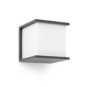 Faro Kubick - applique murale - 16,5 x 16,5 x 16,5 cm - IP44 - gris foncé