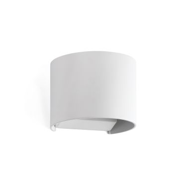 Faro Sunset - applique murale - 14 x 11 x 11,1 cm - 6W LED inclus - IP54 - blanc givré