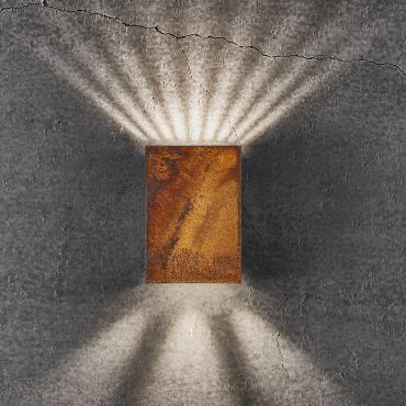 Nordlux Fold 10 - lampe murale extérieure - 10,6 x 14,9 x 4,5 cm - 2 x 3,75W LED inclus - IP54 - corten