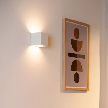 Lucide Vertigo - applique murale rechargeable avec capteur - 10 x 10 x 10 cm - 6W LED dimmable inclus - IP54 - blanc