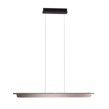 Maxlight Jo-Jo - lampe suspendue - 124 x 6 x 195 cm - 40W LED inclus - 2700K-5500K - gris et noir