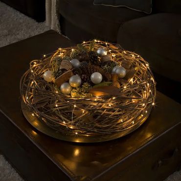 Konstsmide Lumières de Noël - Guirlandes lumineuses - 14,9 m - 100 LED - argenté
