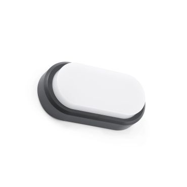 Faro Fred - applique murale - 20 x 5,4 x 10 cm - 7W LED inclus - IP65 - gris foncé