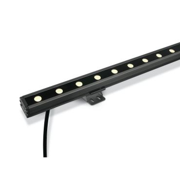 ONE Light LED Wall Washers - spot - 50 x 6 x 3,1 cm - 12 x 1W LED dimmable inclus - IP66 - gris - couleur de lumière blanche