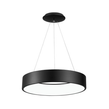 Nova Luce Rando - lampe suspendue - Ø 60 x 120 cm - 42W LED inclus - noir