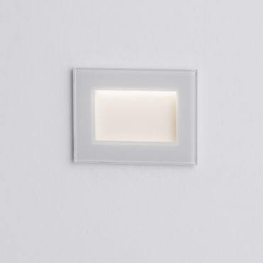 Nova Luce Olin - applique encastrée - 10,2 x 7,8 x 5,8 cm - 3W LED inclus - IP65 - blanc sablé