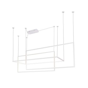 Maxlight Geometric - lampe suspendue - 145 x 180 cm - 3 x 26.6W LED inclus - blanc