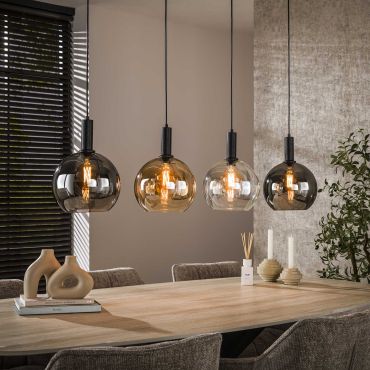 Vico Sfera - lampe suspendue - 120 x 9 x 150 cm - noir anthracite