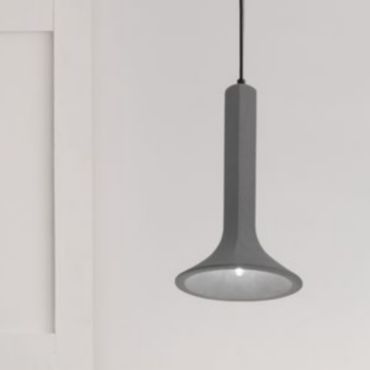 Nova Luce Dylan - suspension - Ø 22,3 x 150 cm - gris