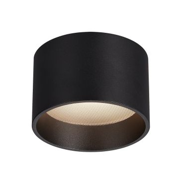 VK Lighting Mos - plafonnier extérieur - Ø 11 x 7,5 cm - LED 12W incluse - IP44 - noir