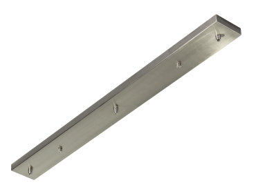 ETH - plaque de plafond 3 points lumineux - 90 x 9 x 2,5 cm - acier satiné