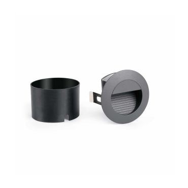 Faro Mini Racing - applique encastrée - Ø 8 x 5 cm - 1W LED inclus - IP44 - gris foncé