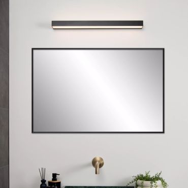 Lucide Alexa - Applique murale oblongue - 8W LED inclus - 60 x 8 x 3,6 cm - IP44 - noir