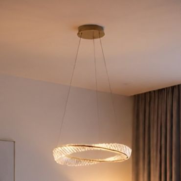 Nova Luce Aurelia - suspension - Ø 60 x 120 cm - 36W LED dimmable inclus - or