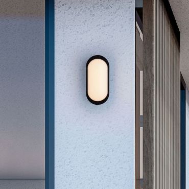 Nova Luce Tiepolo - applique murale extérieure - 9,8 x 20,8 x 6 cm - 11W LED inclus - IP65 - noir sablé