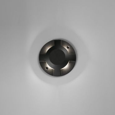 Faro Loth all sides - applique murale - Ø 20 x 4,2 cm - 12W LED inclus - IP67 - noir mat