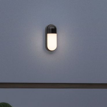 Nova Luce Arrow - applique murale extérieure - 10 x 24 x 9 cm - 9W LED inclus - IP65 - anthracite foncé