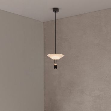Nova Luce Anafi - lampe suspendue - Ø 22 x 210 cm - 8W LED inclus - noir sablé