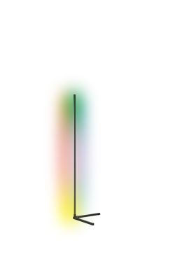 Calex lampadaire intelligent - fonction dimmable et couleur de lumière réglable via application - 140 x 23,5 cm - LED 12 W incluse - noir