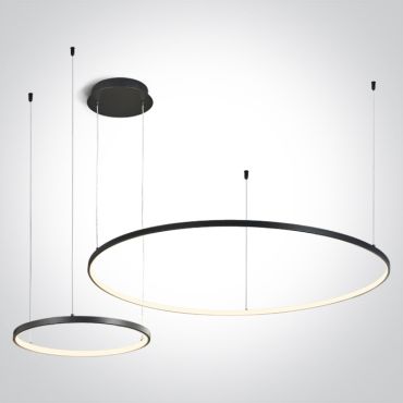 ONE Light Décorative - lampe suspendue - Ø 100 cm, Ø 40 x 150 cm - 65W dimmable LED inclus - noir