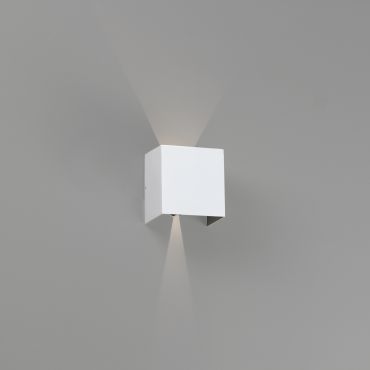 Faro Olan - applique murale - 14,5 x 14 x 10,5 cm - 6W LED inclus - IP65 - blanc mat