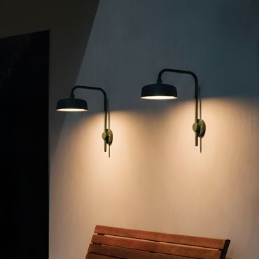 VK Lighting Jade - applique murale d'extérieur - Ø 15 x 30,6 cm - 8W LED inclus - IP65 - vert