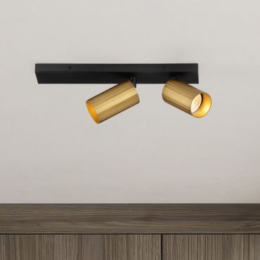 Nova Luce Zelos - spot en saillie 2L - 35 x 13,7 x 6 cm - or