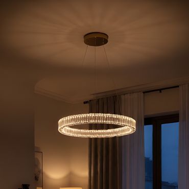 Nova Luce Aurelia - suspension - Ø 60 x 150 cm - 41W LED dimmable inclus - or