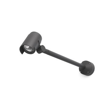 Faro Foc - applique murale extérieure - Ø 10 x 58 x 13 cm - 16W LED dimmable inclus - IP65 - gris foncé