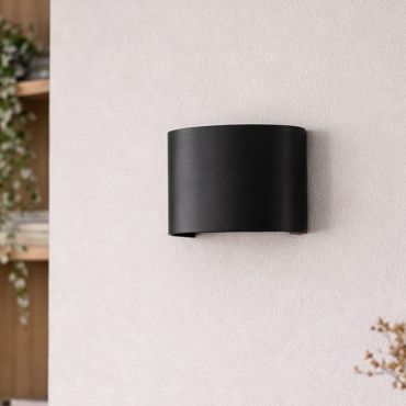 Nova Luce Duomo - applique murale extérieure - 12 x 8 x 3,7 cm -  5W LED inclus - IP54 - anthracite foncé