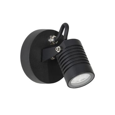 Nova Luce Fend - applique murale d'extérieur - 7 x 5 x 12 cm - 5W LED inclus - IP65 - noir