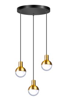 ETH Drop - suspension - Ø 30 x 200 cm - noir et or