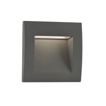 Faro Sedna - applique encastrée - 14 x 7,5 x 14 cm - 3W LED inclus - IP65 - gris foncé