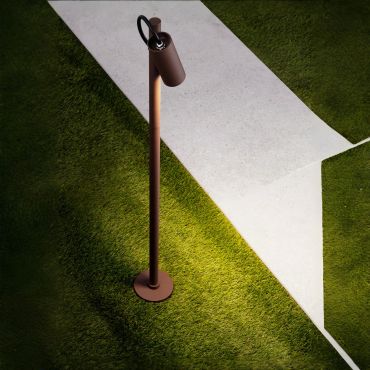 Nova Luce Darma - lampe de jardin - Ø 11 x 85 cm - 7W LED inclus - IP65 - corten