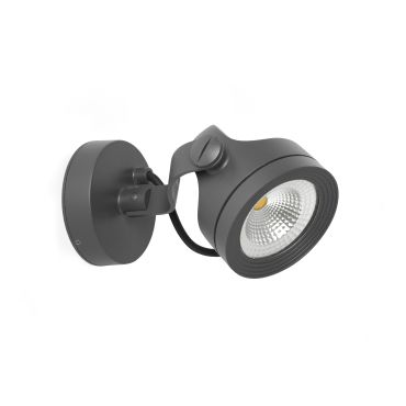 Faro Alfa - applique d'extérieur - Ø 11,1 x 18 x 9,5 cm - 13W LED inclus - IP65 - gris foncé