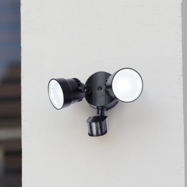 Lutec Shrimp II - Applique d'extérieur avec détecteur - 26 x 18 x 20 cm - 12W LED inclus - IP54 - noir