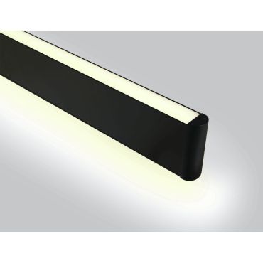 ONE Light Up &amp; Down LED Linear Profiles - lampe suspendue - 117,5 x 2,2 x 8,5 cm - 40W LED inclus - noir - couleur de lumière blanc chaud