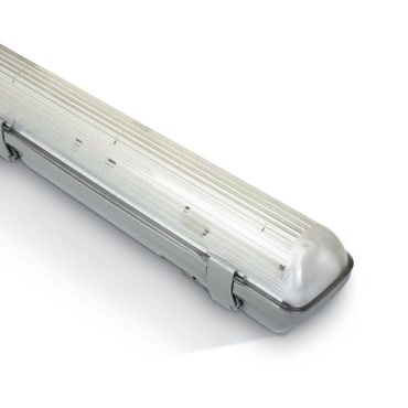 ONE Light Range Pour tubes LED T8 - 126.5 x 8 x 7 cm - IP65 - gris